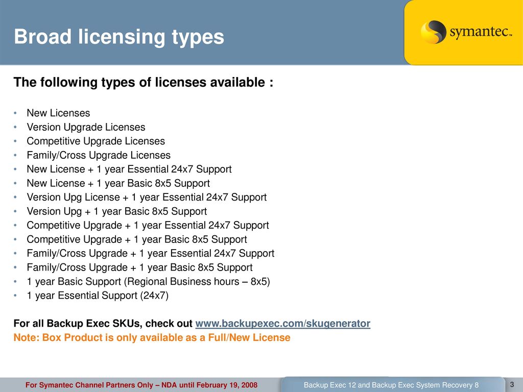 backup exec licenses backup exec licenses
