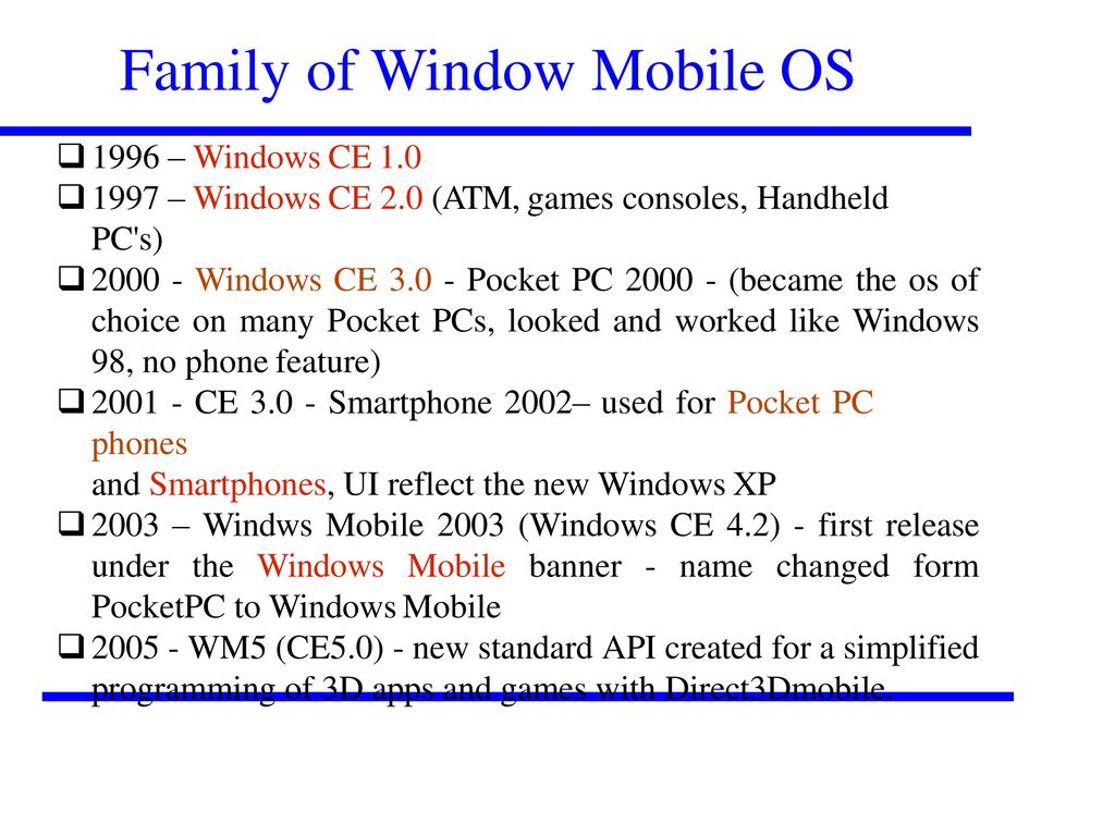 COMMERCIAL MOBILE OPERATING SYSYEM-WINDOWS - ppt download