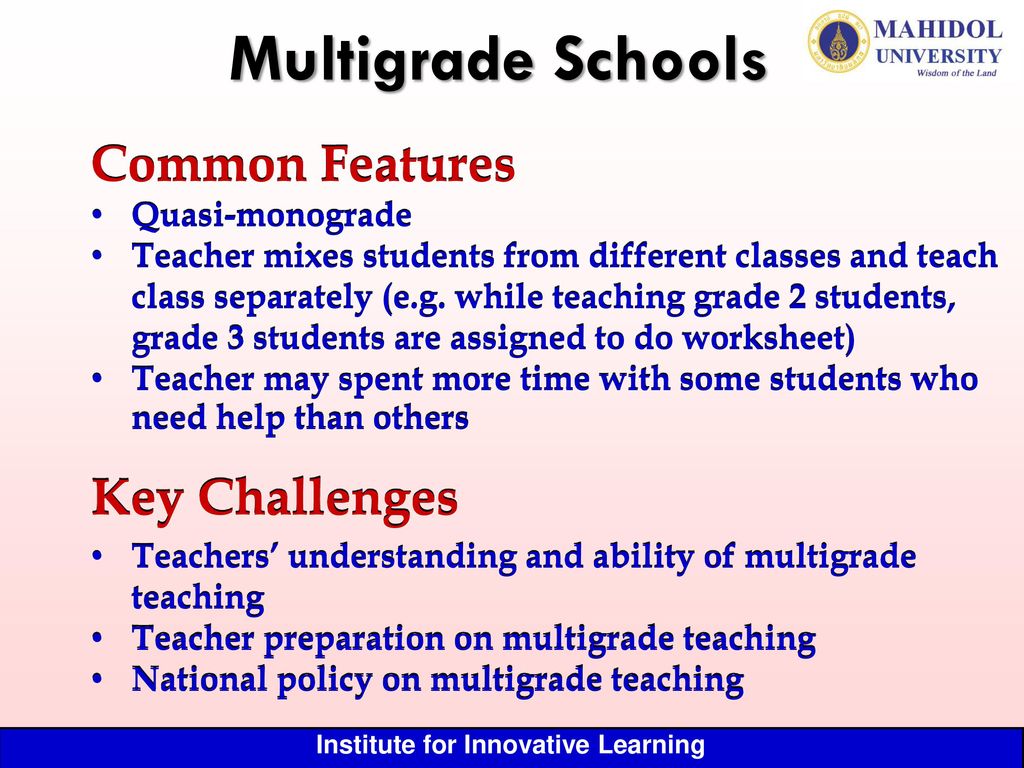 STATUS & CHALLENGES OF MULTIGRADE TEACHING IN THAIlNAD - ppt download