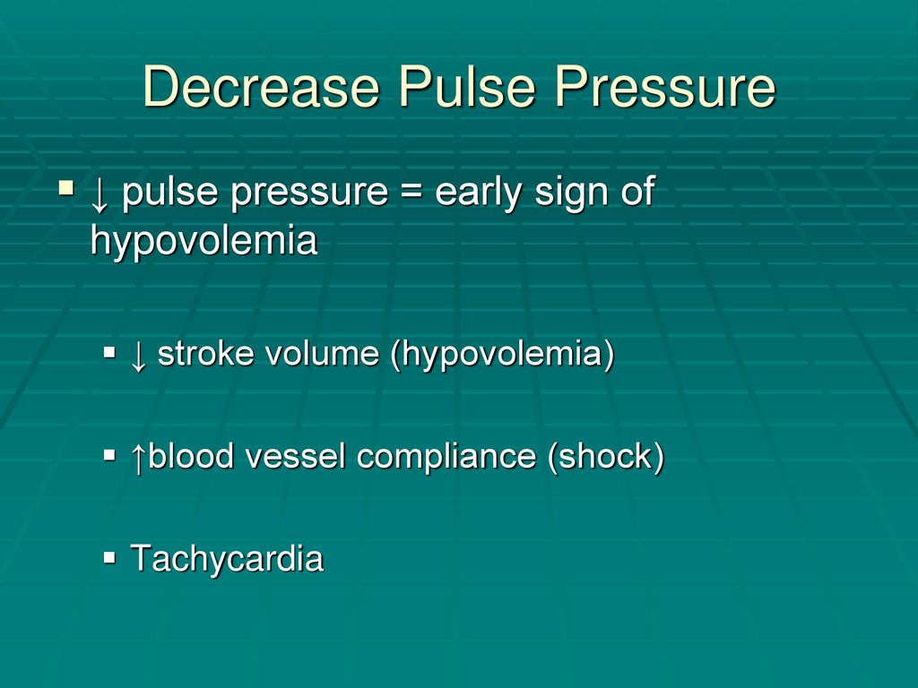Pulse pressure. Hemodynamic parameters. Compliance Vessel.