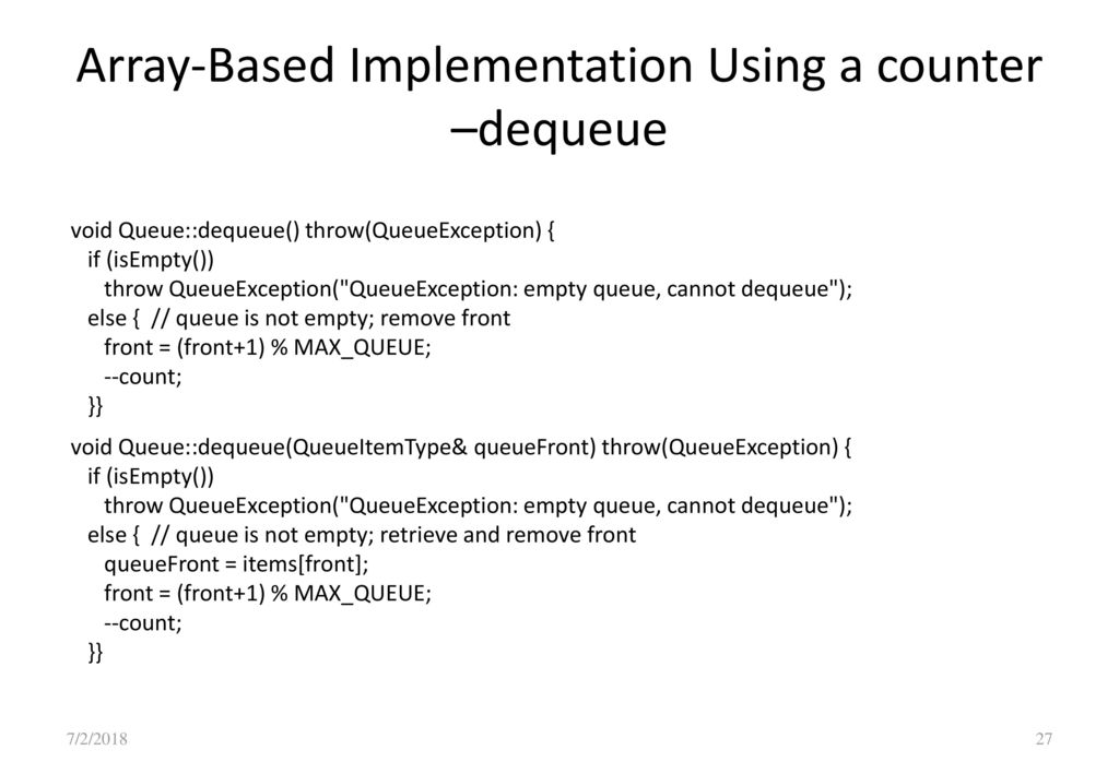 Ceng 213 data structure queue 7 2 ppt download