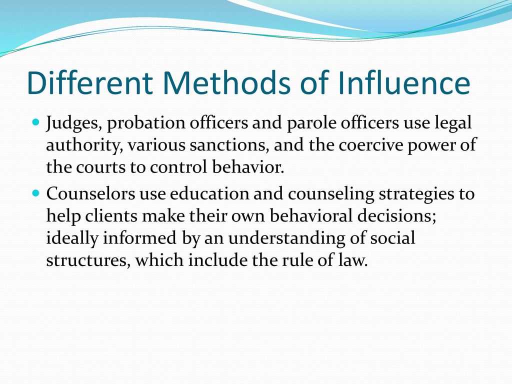 Different Methods of Influence