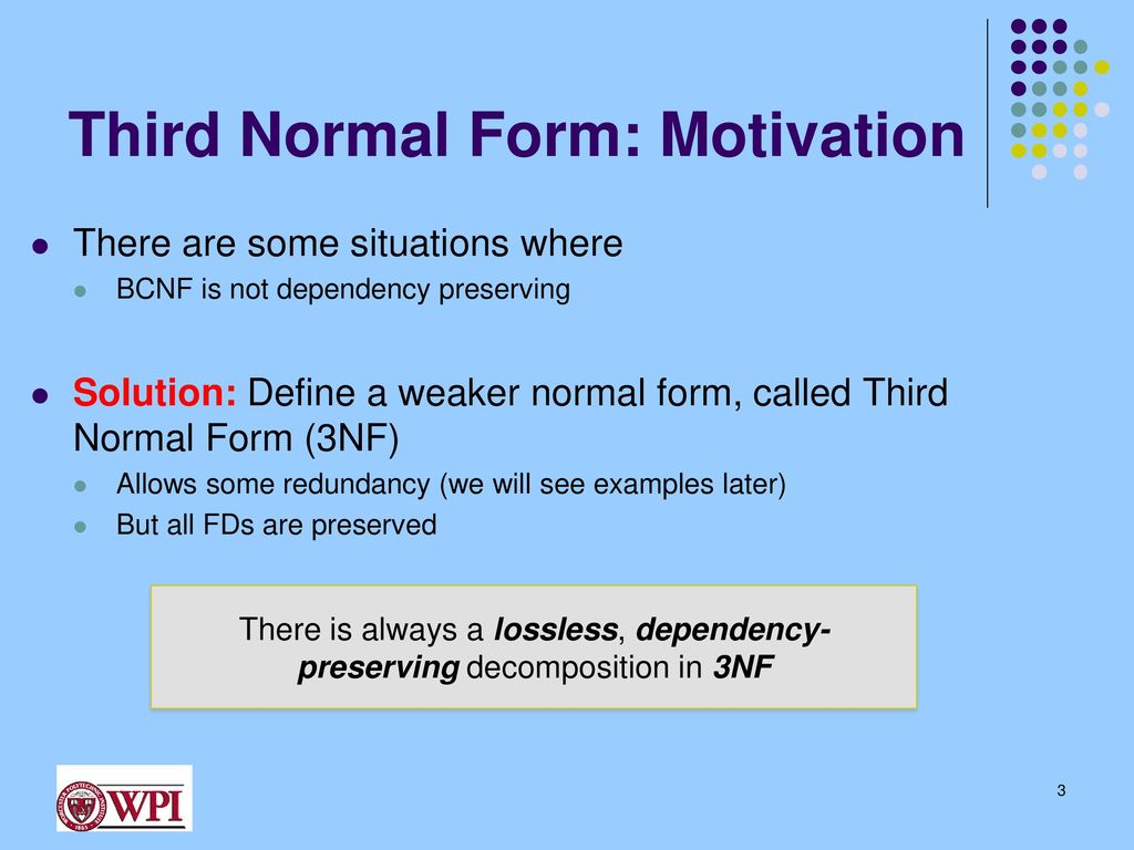 Third Normal Form: Motivation