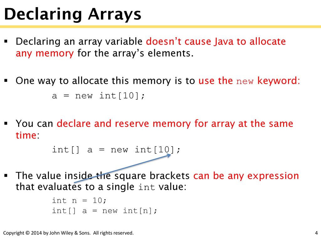 Arrays An Array Collects A Sequence Of Values Of The Same Type Ppt Download