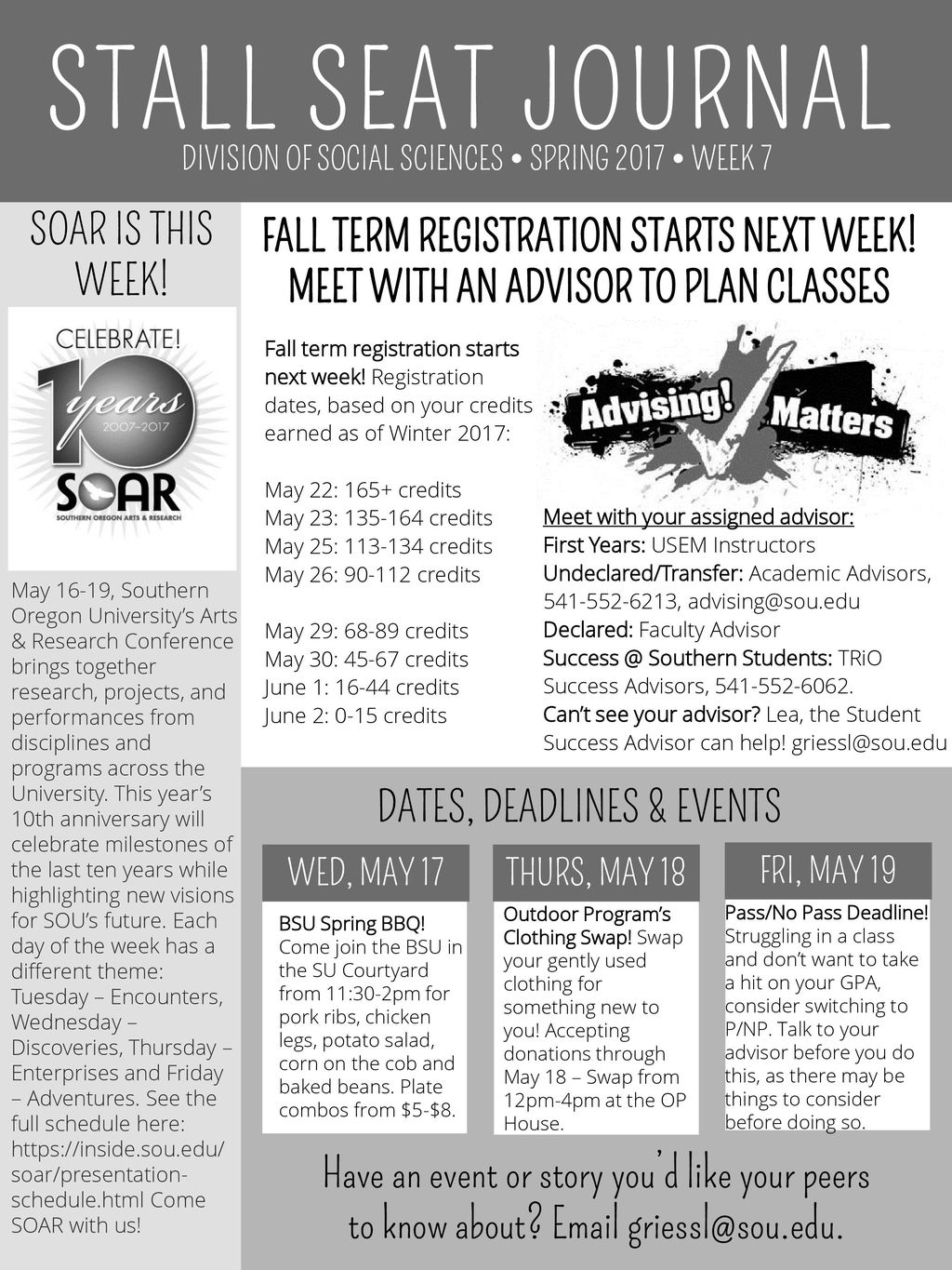 STALL SEAT JOURNAL SOAR IS THIS WEEK! - ppt download