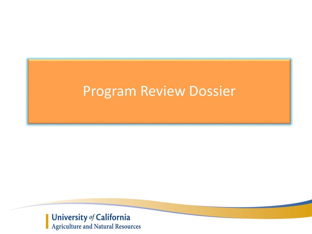 Program Review Dossier