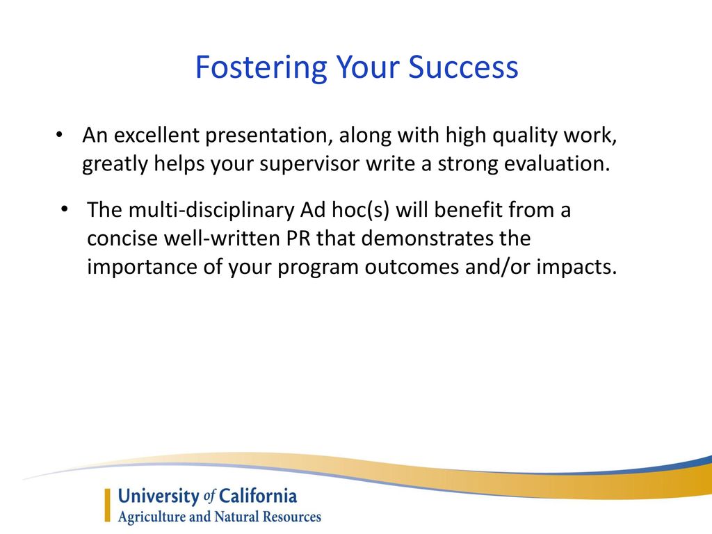 Fostering Your Success