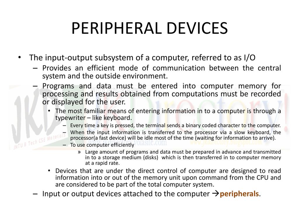 Input Output Organization Ppt Download