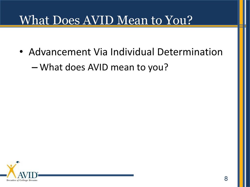 What Does AVID Mean to You