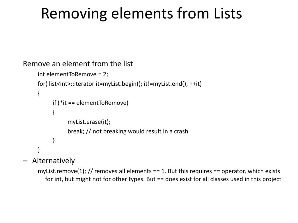 Lists C++ Standard template library list - ppt download