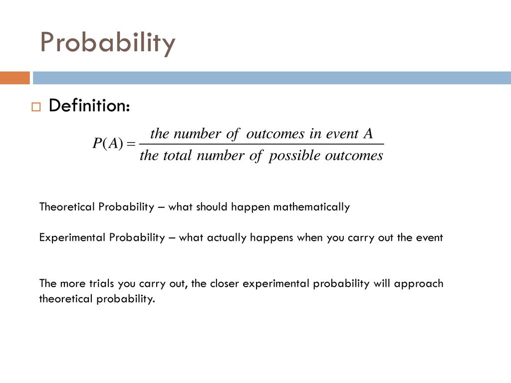 Probability algebra ppt download
