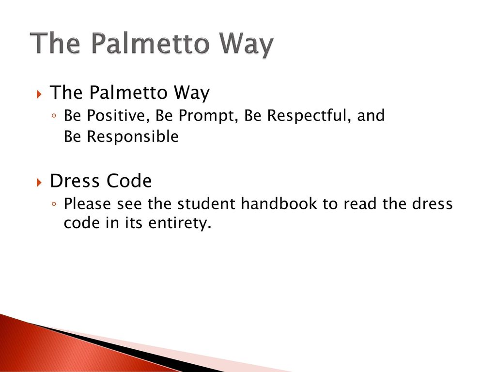 The Palmetto Way The Palmetto Way Dress Code