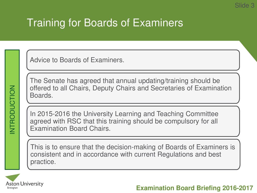 Examination Board Briefing ppt download