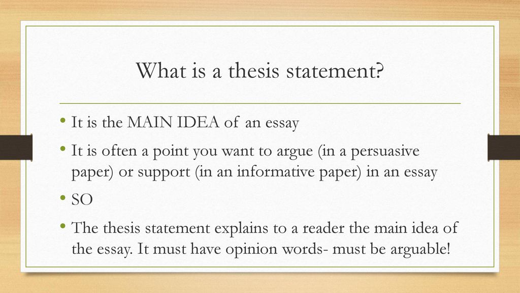 Thesis Statements. - ppt download