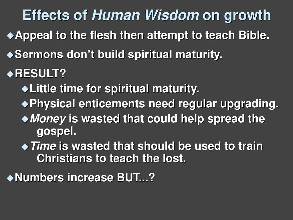 Effects of Human Wisdom on growth