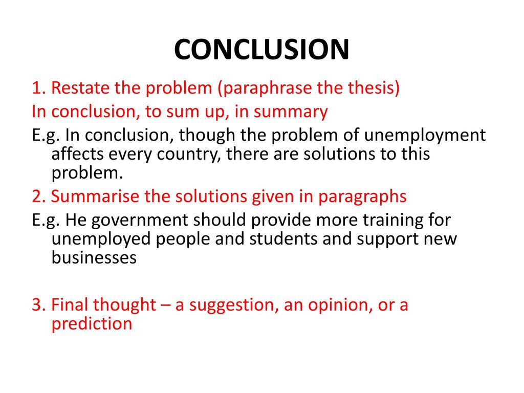 thesis statement for unemployment essay