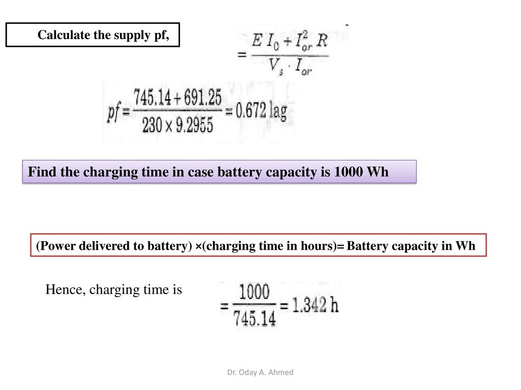 a) Find the value of average charging current, - ppt download