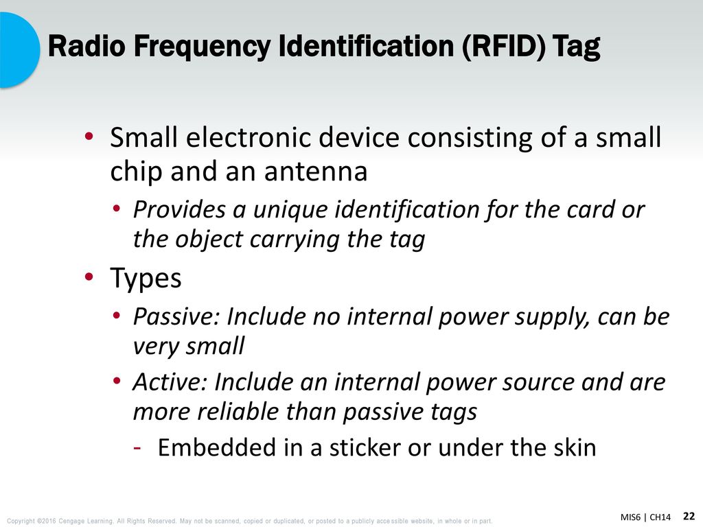 Radio Frequency Identification (RFID) Tag