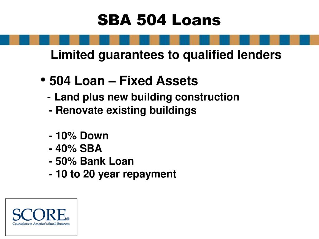 Limited guarantees to qualified lenders
