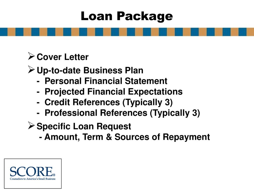 Loan Package Cover Letter