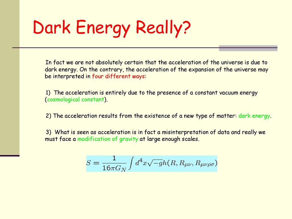 Dark Energy Really