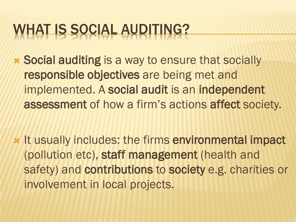 1.3 Organisational Objectives social auditing - ppt download