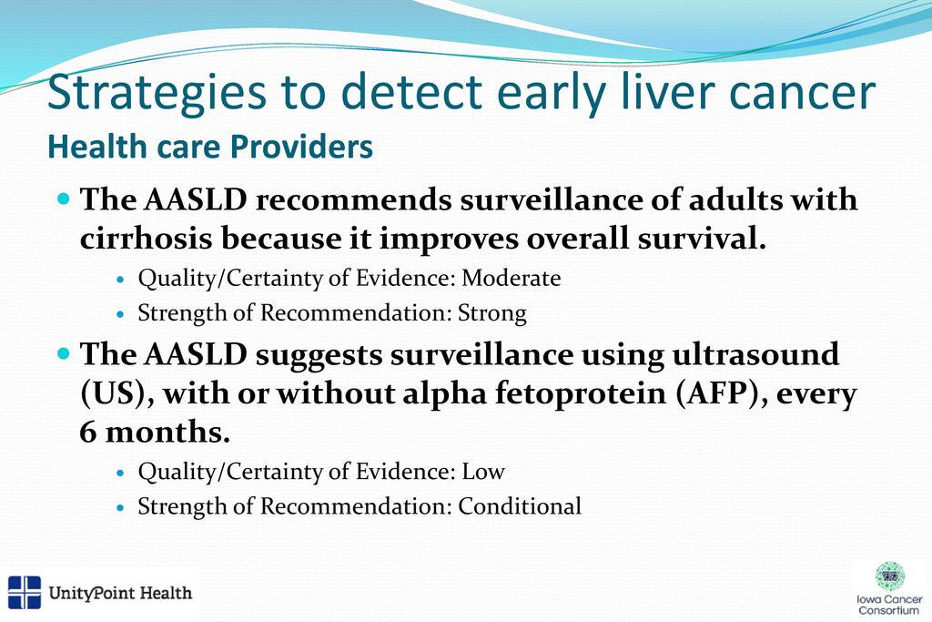 Strategies to detect early liver cancer Health care Providers