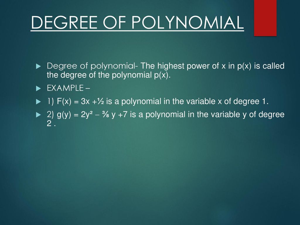 Polynomials Ppt Download