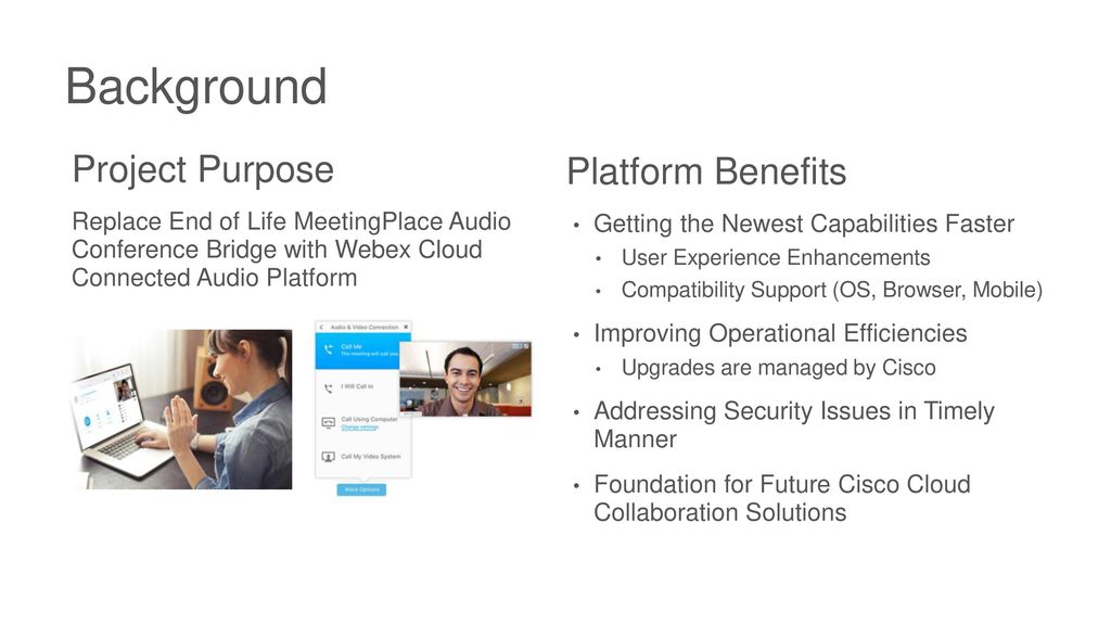 Background Project Purpose Platform Benefits