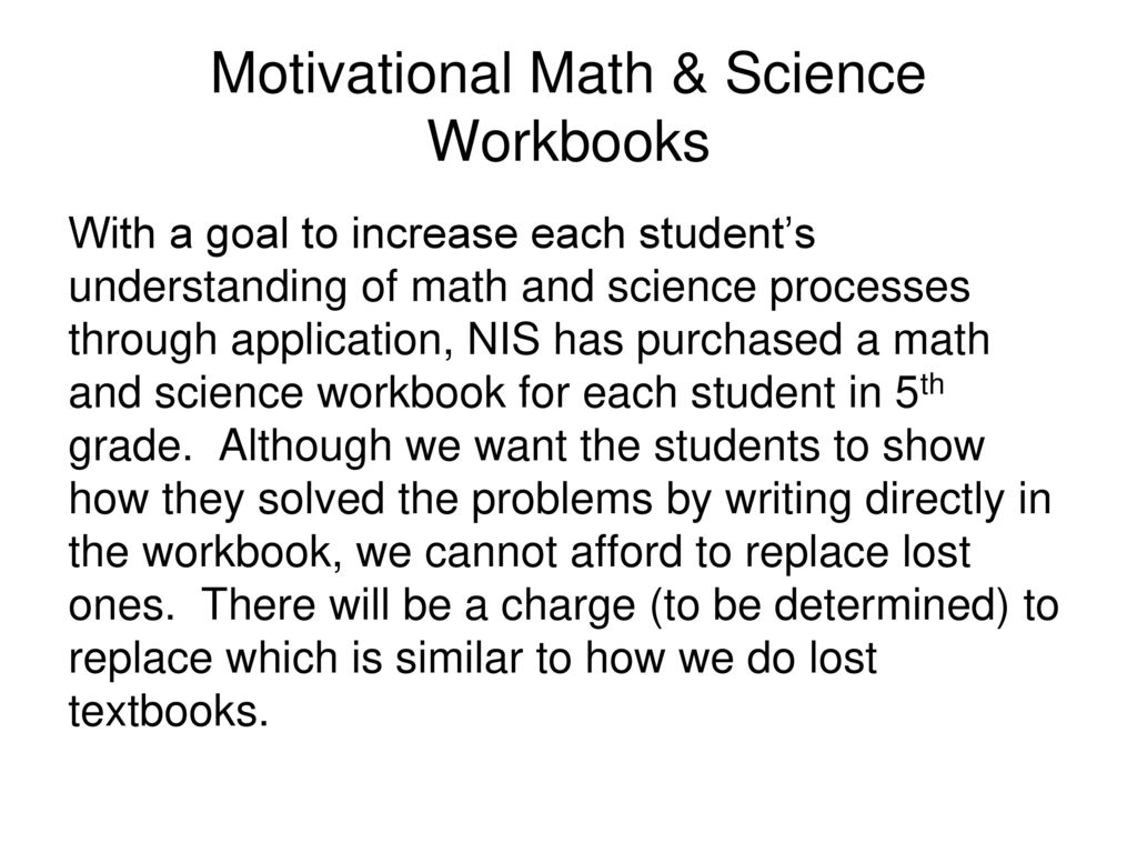 Motivational Math & Science Workbooks