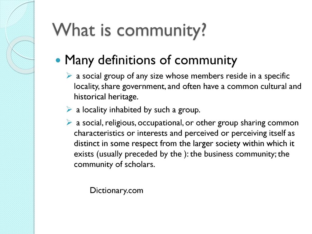 Community Definition community-definition