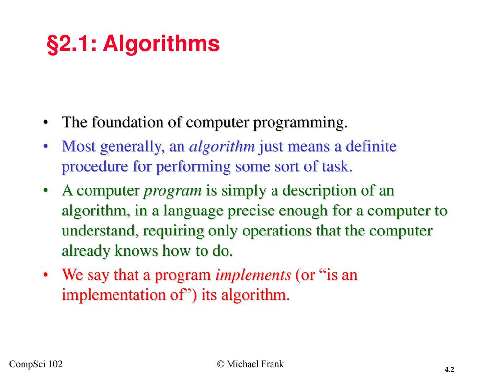 Today’s topics Algorithms Reading: Sections Upcoming - ppt download