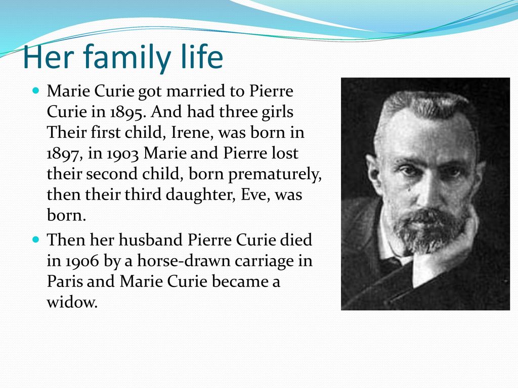 Presentation on theme: "Marie Curie By Danielle Boyd."