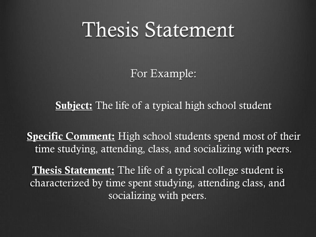 thesis statement examples for middle school students