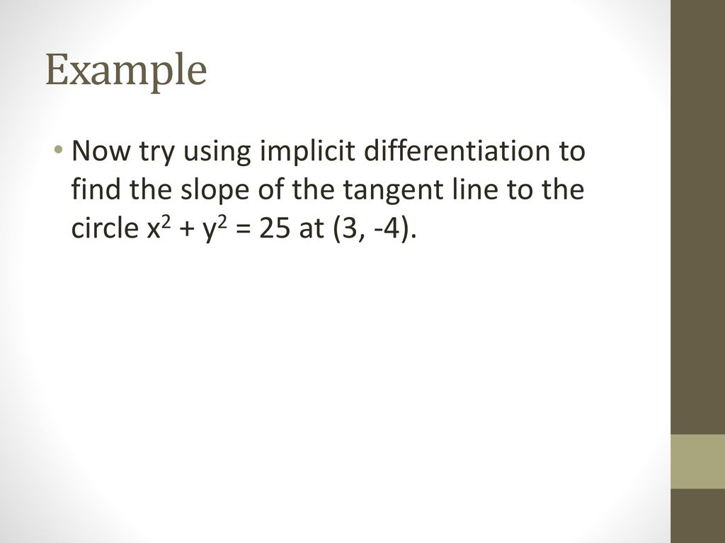 Implicit differentiation ppt download