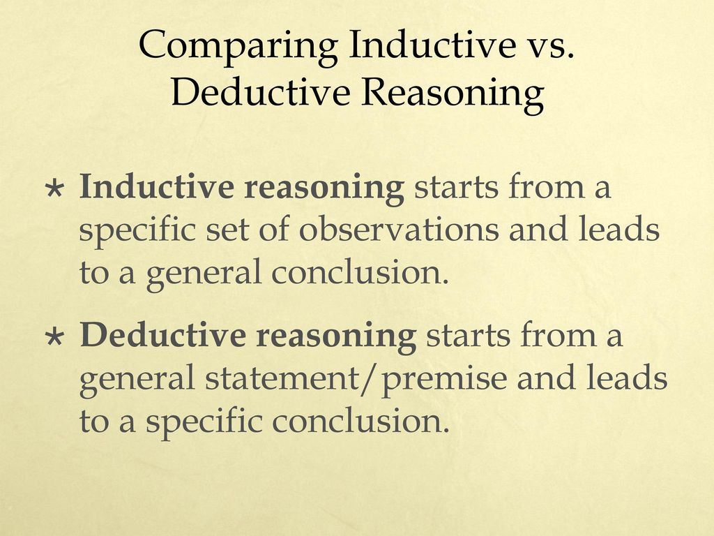 Inductive Reasoning. - ppt download