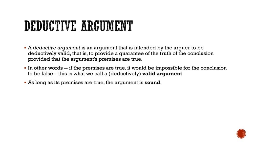 deductive argument topics