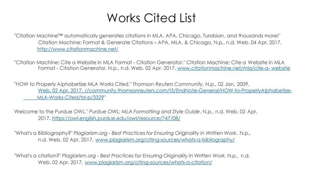 mla works cited generator