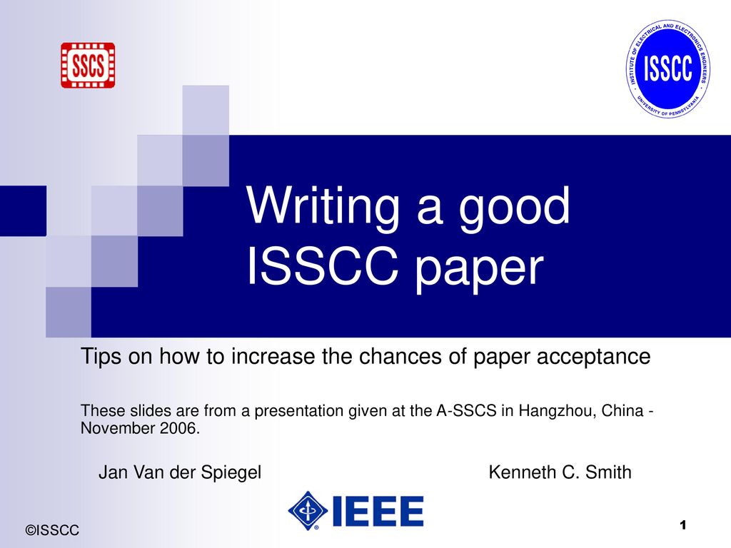 Writing a good ISSCC paper ppt download