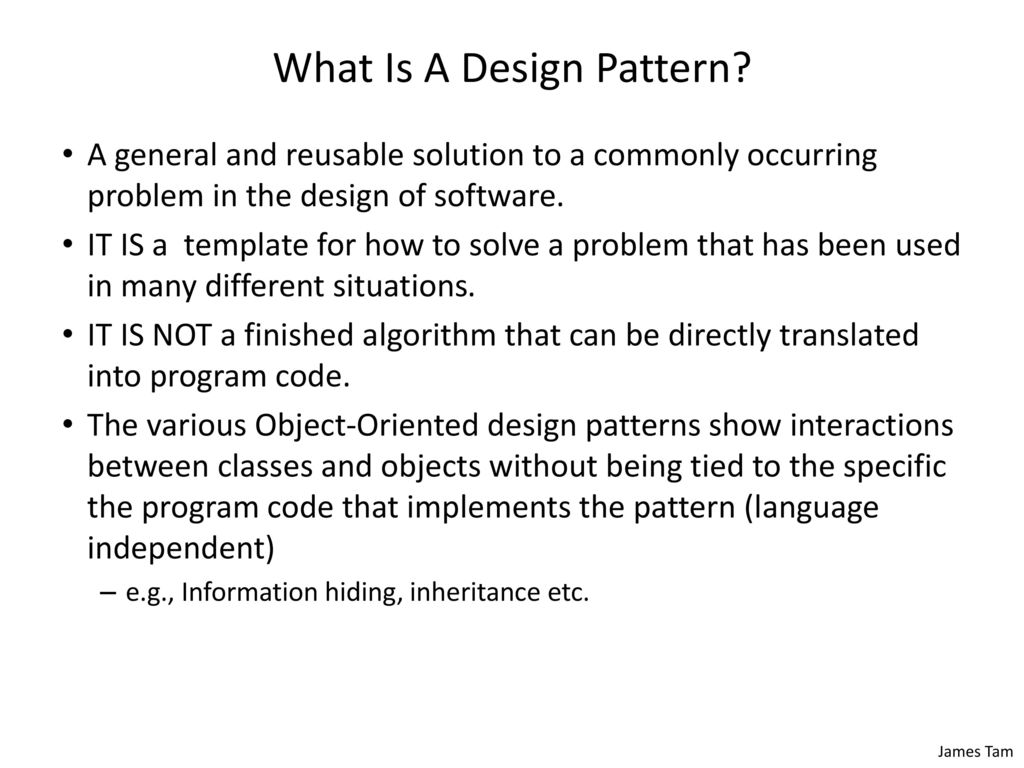 Introduction To Design Patterns - ppt download