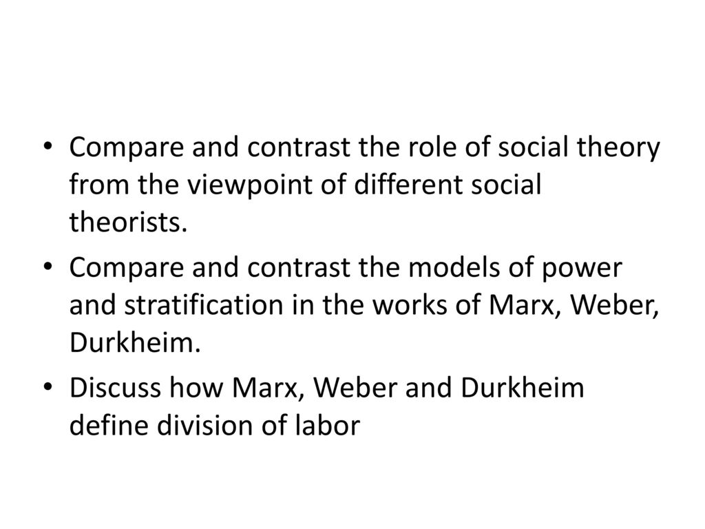 compare and contrast sociological theories