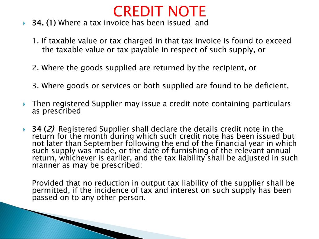 TAX INVOICE, DEBIT AND CREDIT NOTES - ppt download