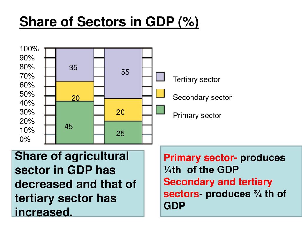 Share of Sectors in GDP (%)