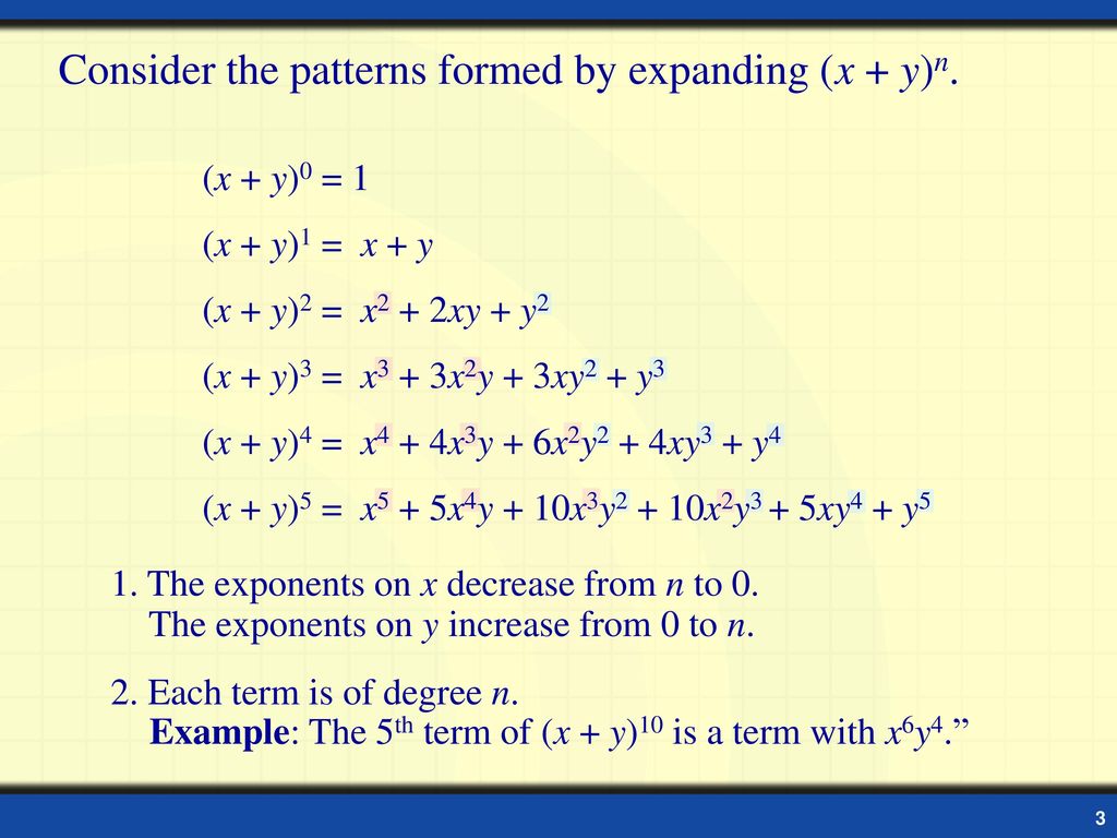 The Binomial Expansion Chapter 7 Ppt Download The Binomial Expansion Chapter 7 Ppt Download