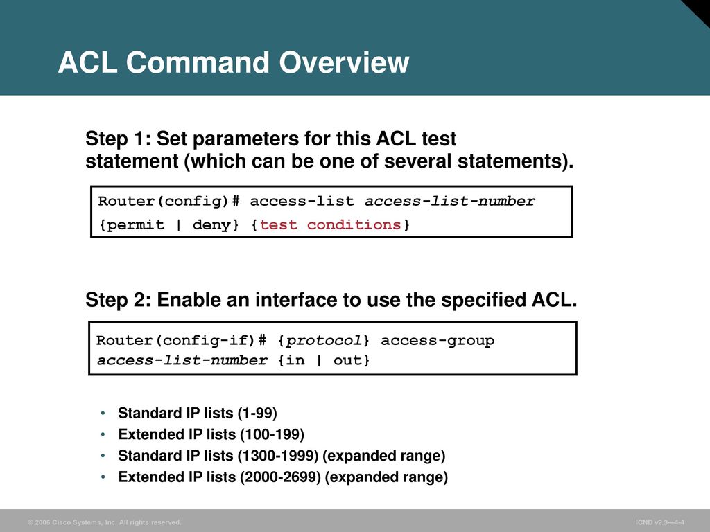 Managing IP Traffic with ACLs - ppt download