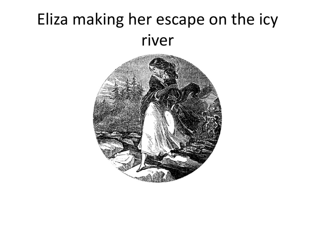 Eliza making her escape on the icy river