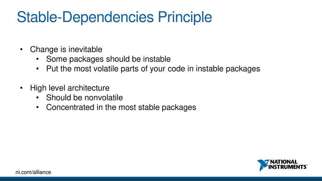 Stable-Dependencies Principle