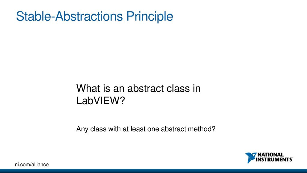 Stable-Abstractions Principle