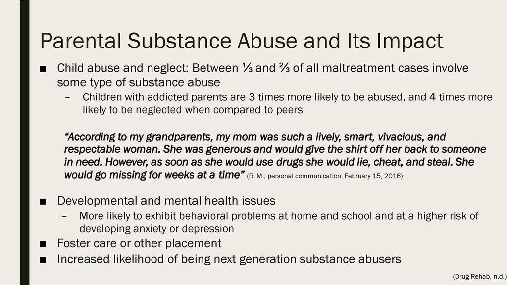 effects of parental substance abuse