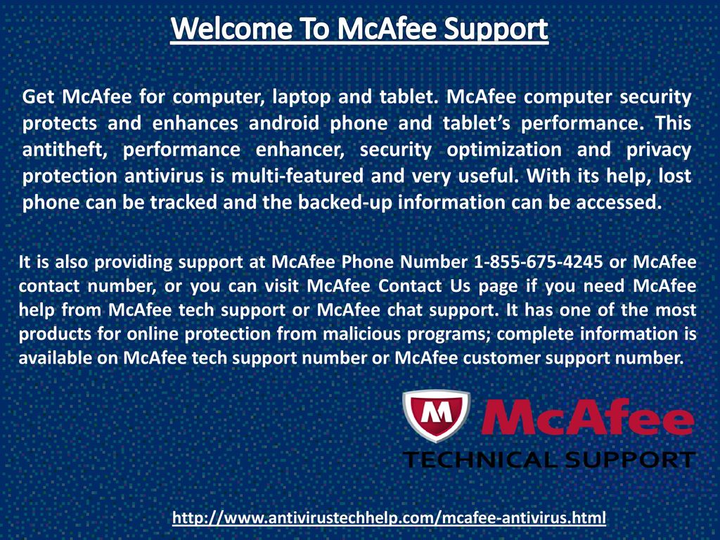 Welcome To McAfee Support